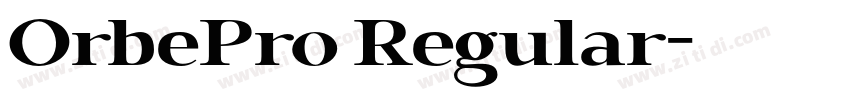OrbePro Regular字体转换